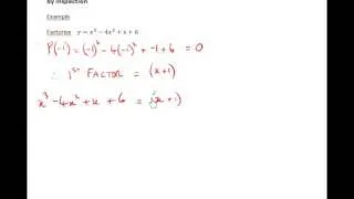 Factorising a Cubic using Inspection