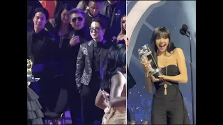 BTS reaction to Lisa receiving best Kpop artist award at the VMAs