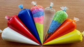 Making Crunchy Slime with Piping Bags #102