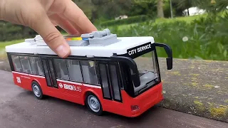 Toy and Real Buses: A Comparison and Close-Up Look .bus, city bus, city service