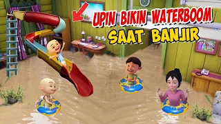 Upin ipin Bikin Kolam Waterboom saat Banjir di Rumah , ipin senang ! GTA Lucu