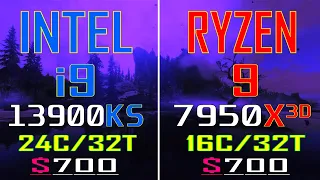 RYZEN 9 7950X3D vs INTEL i9 13900KS // PC GAMES BENCHMARK TEST ||