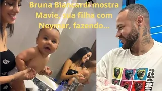 Bruna Biancardi mostra Mavie, sua filha com Neymar, fazendo...