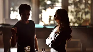 TVD 5x18 - Damon and Elena have an awkward post-breakup encounter at his house | HD