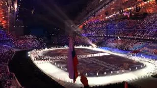 Выход сборной России зимняя олимпиада в Сочи 2014 церемония открытия
