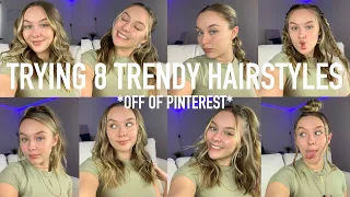 TRYING 8 DIFFERENT HAIRSTYLES OFF OF PINTEREST | Caila Stevens