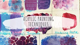 ACRYLIC PAINTING TECHNIQUES: Acrylic Painting Techniques for Beginners!