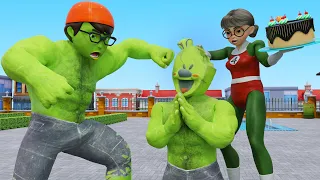 Scary Teacher TV - NickHulk and Tani vs Ice Scream Giant - Scary Teacher 3D Story Family Animation