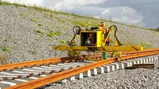 WoW! World Amazing Modern Railway Construction Machine Compilation. Railway track laying machine