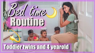 KIDS BEDTIME ROUTINE / TODDLER TWINS AND 4 YEAR OLD #nighttimeroutine #toddlertwins #momof3 #bedtime