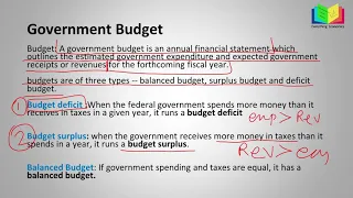 Government Budget and Fiscal Policy (Part 1: Definitions)