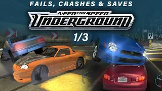 NFS Underground | Fails, crashes and saves PART 1 (First time playing)