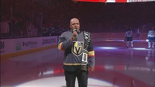WPG@VGK, Gm4: Carnell Johnson sings national anthems