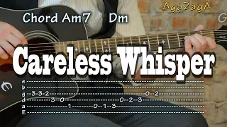 Careless Whisper - Guitar Tabs and Chords, como tocar, レッスン