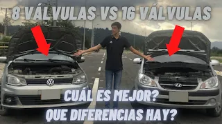 😱 ¿Qué diferencias tiene un CARRO 8 VÁLVULAS vs 16 VÁLVULAS? 😶 ¿Cuál es mejor? ¿Cuál comprar?