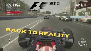 Back To Reality - F1 2010 Career Mode / Valencia GP