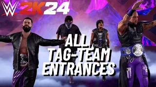 WWE 2K24: ALL TAG TEAM ENTRANCES & WINNING OUTROS | PS5