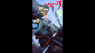 Путинские байкеры в Грузии ударили женщину за попытку снять "гергиевскую ленточку"