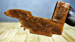 Incredibly Beautiful Antique Fighting Knife - Restoration ASMR