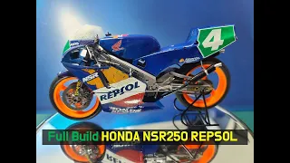 Full Building HONDA NSR250 REPSOL - Tamiya 1/12 - Motorcycle Model