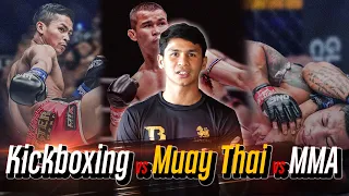 Difference between kickboxing, Muay Thai and MMA