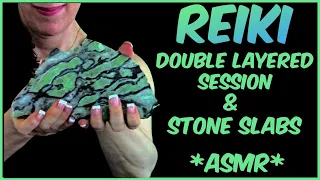 ASMR Reiki  Negative  Energy Removal + Plucking  l  Crystal Pyramid Sound Healing  + Stone Slabs