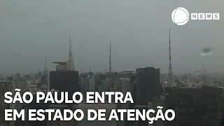 Chuva deixa São Paulo em estado de atenção