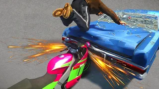 GTA 4 Motorcycle Crashes Ragdoll Compilation Ep. 109