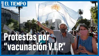 Numerosas protestas opositoras en Argentina contra 'vacunación vip'