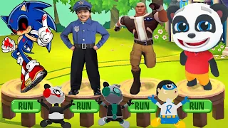 Sonic Dash vs Tag with Ryan vs Jumanji Epic Run vs Panda Panda Run: Panda Runner Game All Characters