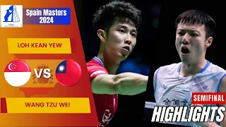 Loh Kean Yew (SGP) vs Wang Tzu Wei (FRA) - SF | Spain Masters 2024