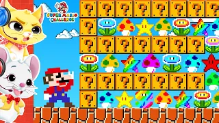 Super Mario Bros. But Mario Collect 999 Custom Item Blocks | Super Mario Challenge