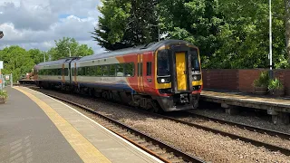 158864 EMR 2K07 Doncaster to Peterborough arrival and departure 10:10 Lea Road 29/5/2024