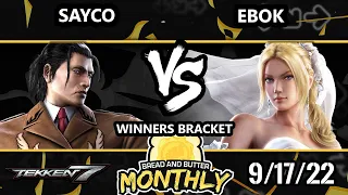 Bread and Butter 31 - Sayco (Dragunov) Vs. Ebok (Nina) Tekken 7