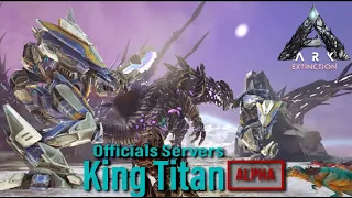 ARK Official Server | 70/70 Players vs. Alpha King Titan Boss Fight