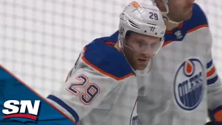 Leon Draisaitl Snipes From Sharp Angle Off Connor McDavid Feed To Put Oilers On Board