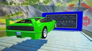 Shredding Jumps Cars Stairs Down Crashes - BeamNG.drive