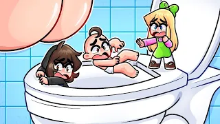 ¡CAIMOS DENTRO DEL EXCUSADO! 😱 ¿Cómo SALDREMOS? 🚽 Bebenoob, Noobsi, CapitanWinki y Michi