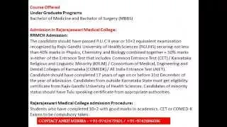MBBS Admissions in Rajarajeswari Medical College & Hospital RRMCH, Bangalore