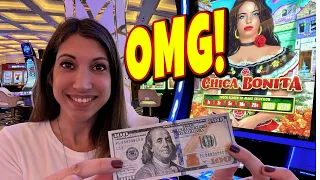 She put $100 into a slot machine in Las Vegas and BOOM! 😮