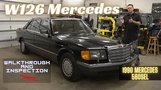 1990 Mercedes 560SEL Full Mechanical Inspection and Overview - W126 Chassis