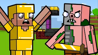 Ruined Nether Portal! | Block Squad (Funny Minecraft Animation)