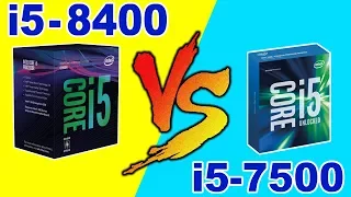 i5 8400 vs i5 7500  Games Benchmark  & Comparison