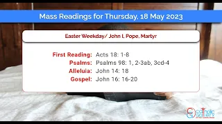 Catholic Mass Readings in English - May 18 2023