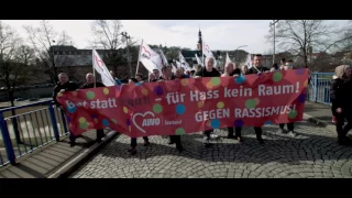 Bunt statt braun: die AWO Saarland zeigt klare Kante gegen Rechts in Saarbrücken #awogegenrassismus