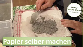 Papier schöpfen - Papier selber machen aus Altpapier - BNE mit Kindern