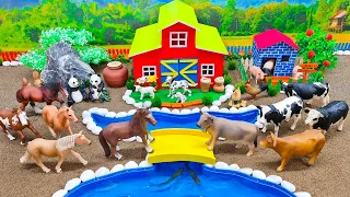 DIY how to make mini Cows, Horse, Pig Farm Diorama - House of Animals - Cattle Farm