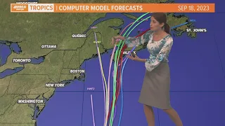 Tuesday noon tropical update: Hurricane Lee moving north as a cat 3