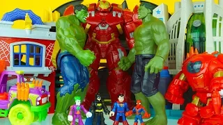 MEGA HULK FAMILY BATTLE iron man spiderman batman superman superhero toys 1