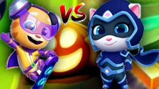 TALKING TOM HERO DASH HALLOWEEN MOONLIGHT ANGELA VS ROCKSTAR GINGER GAMEPLAY